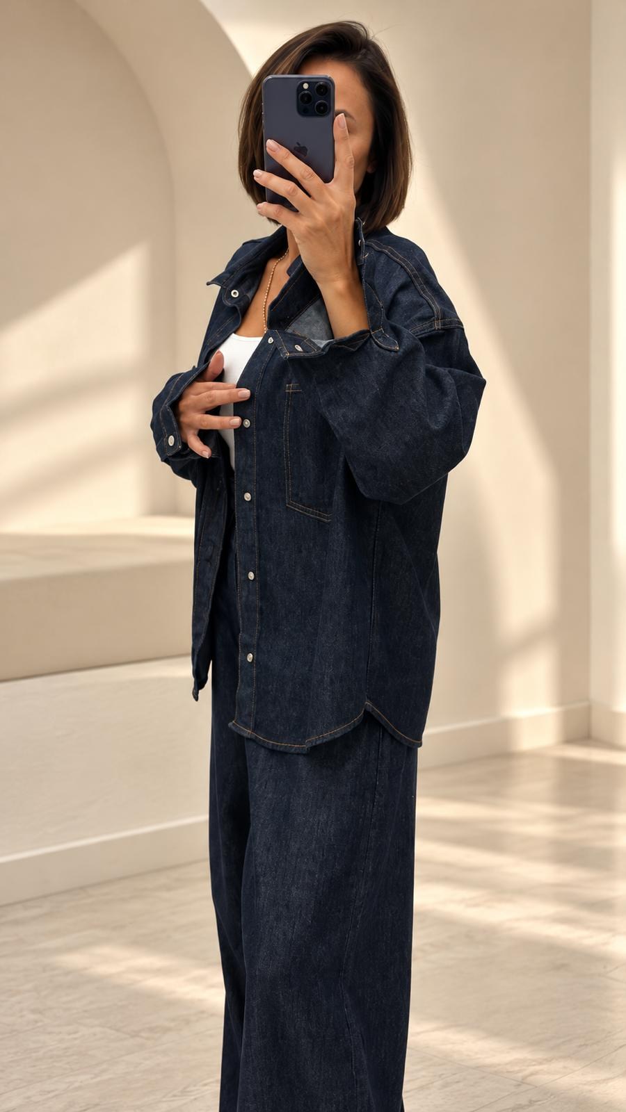 Lacivert Denim Ceket 4315