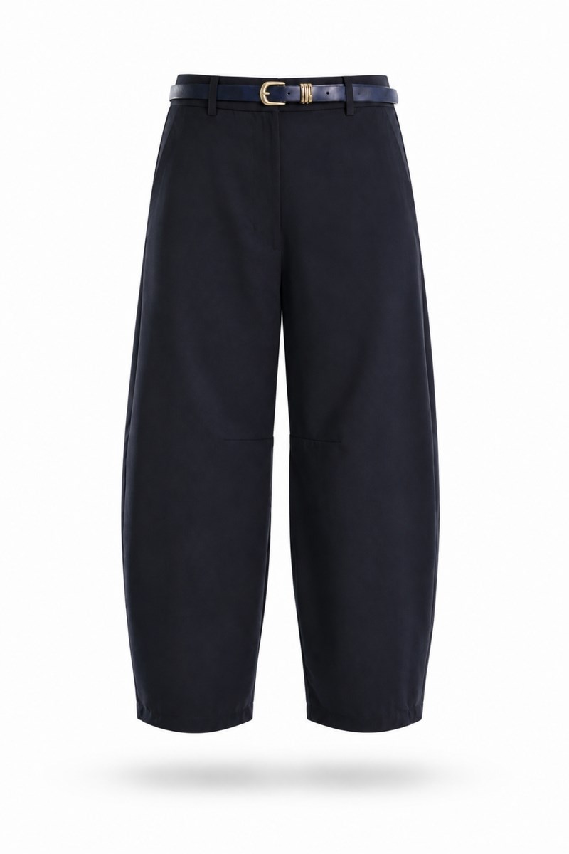 Lacivert Kemerli Pantolon 444