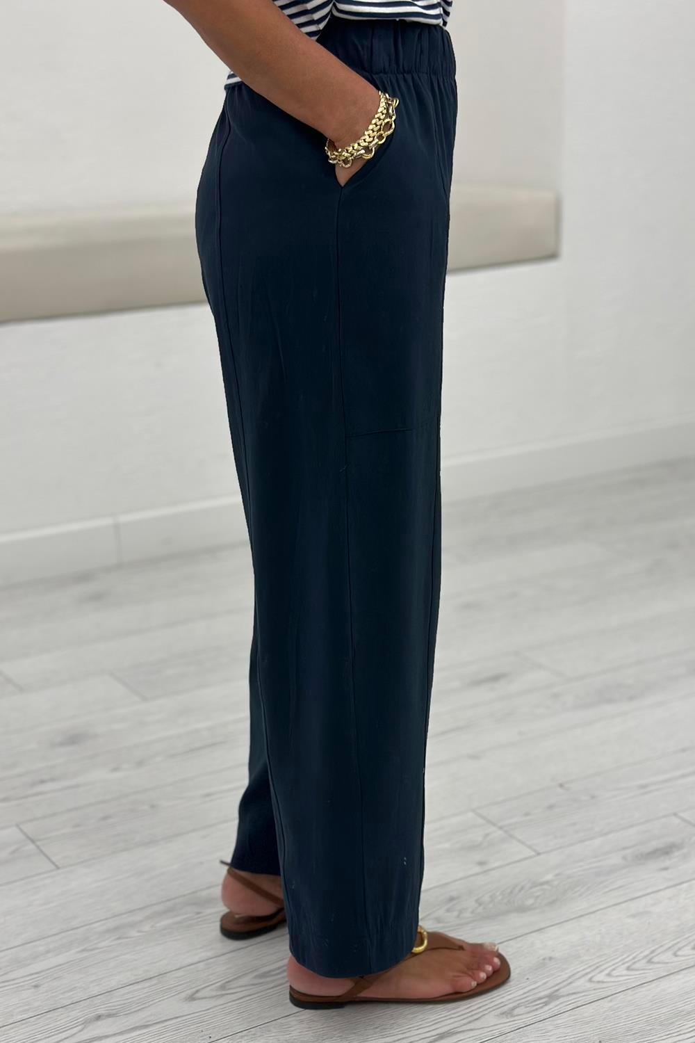 Lacivert Önü Dikişli Pantolon 1943