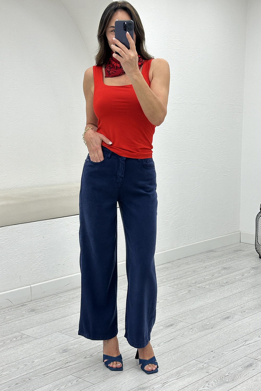 Lacivert Tensel Culotte Jean 01026