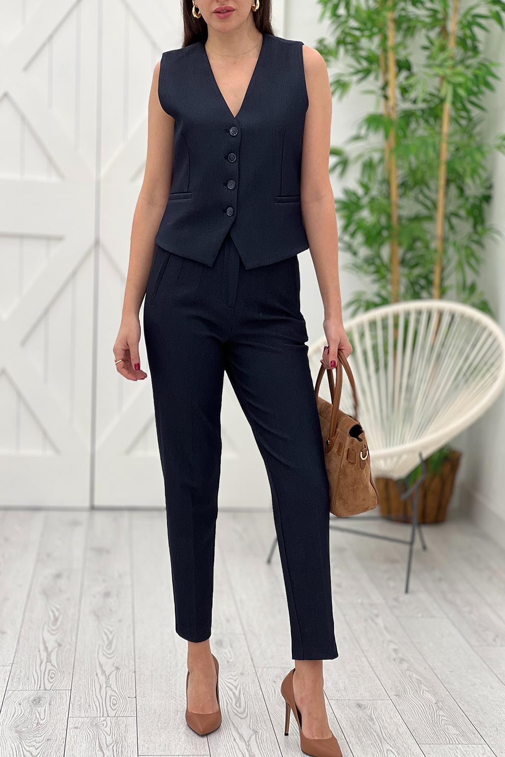 Lacivert Yelek Pantolon Takım 5087