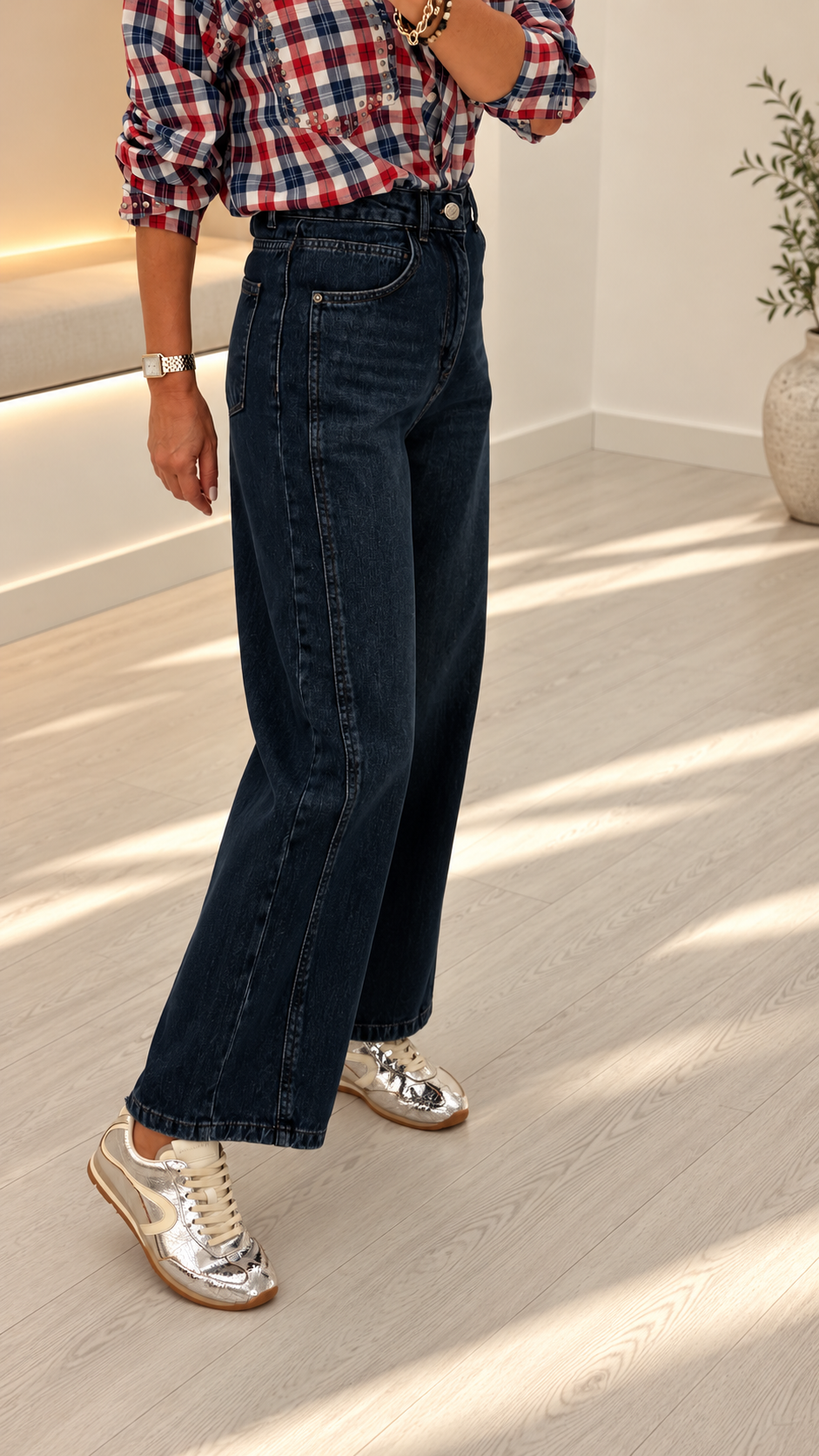 Lacivert Yıkamalı Düz Kesim Jean 595