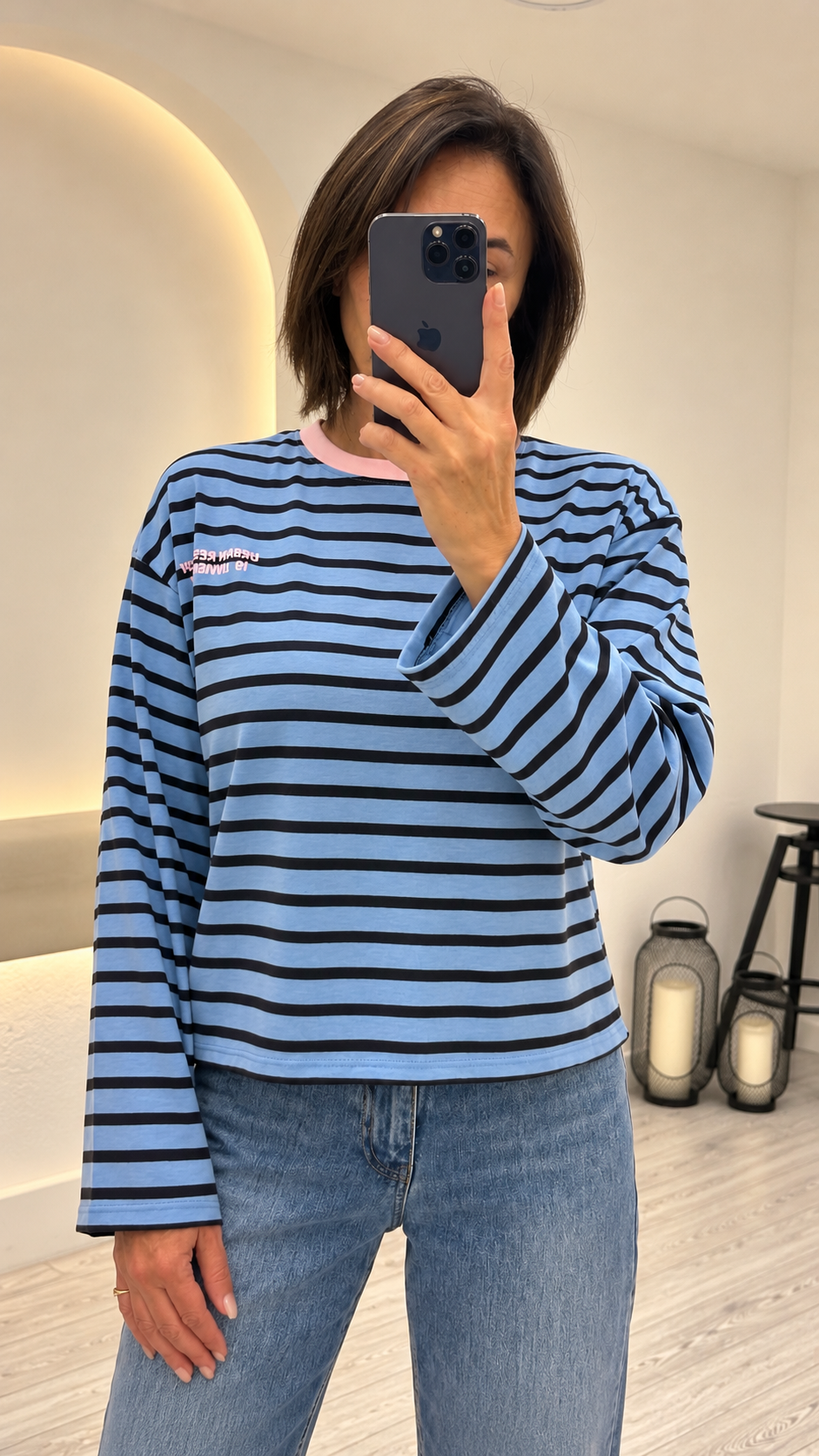Mavi Çizgili Tshirt 4332