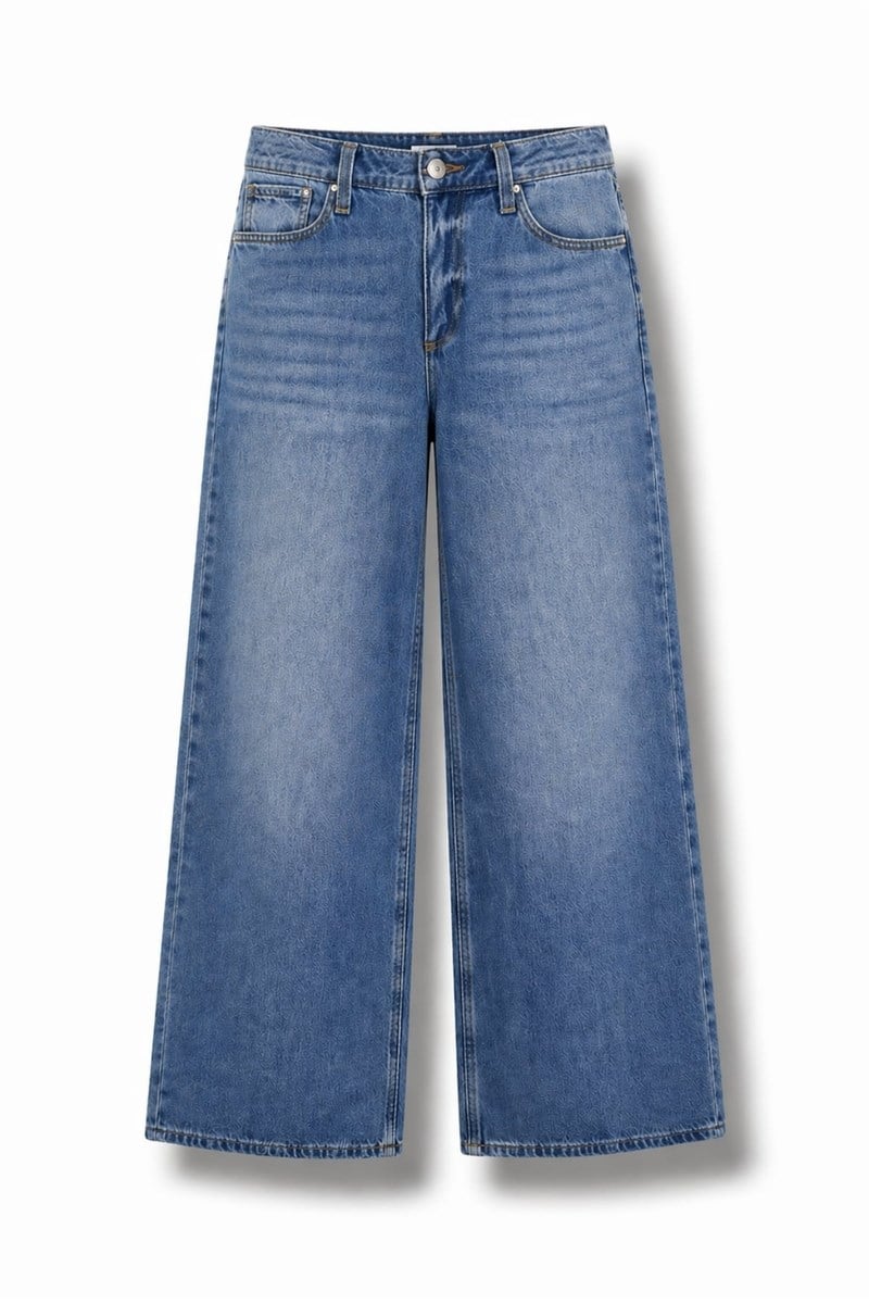 Mavi Geniş Paçalı Jean 3743