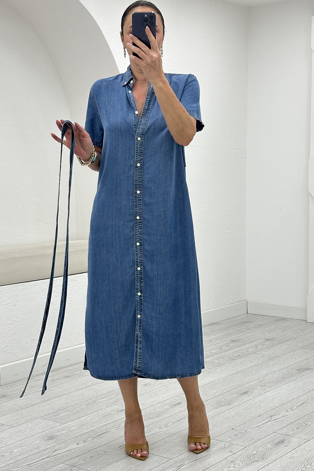 Mavi Tensel Denim Elbise 3611