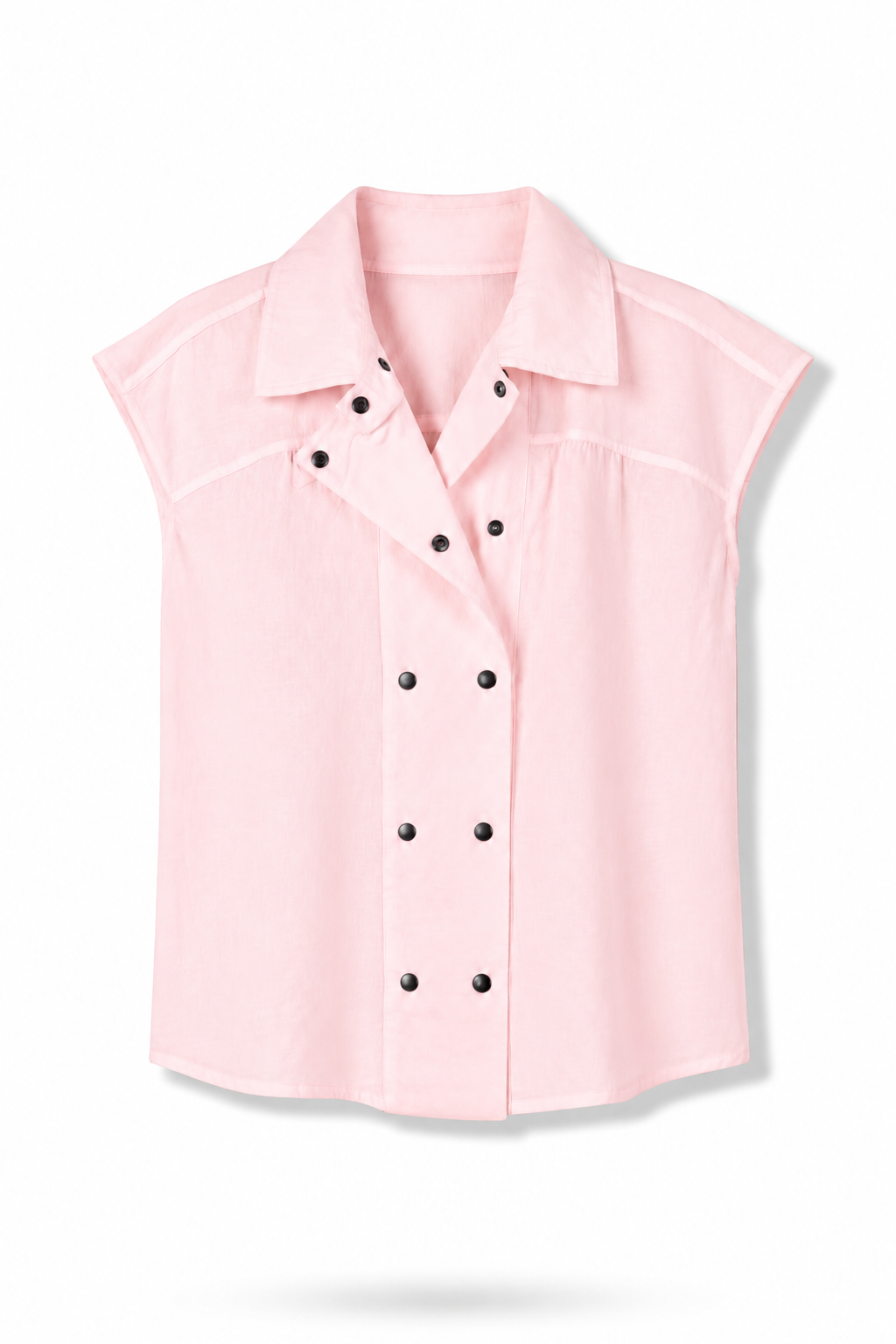 Pembe Çift Düğmeli Gömlek 37488