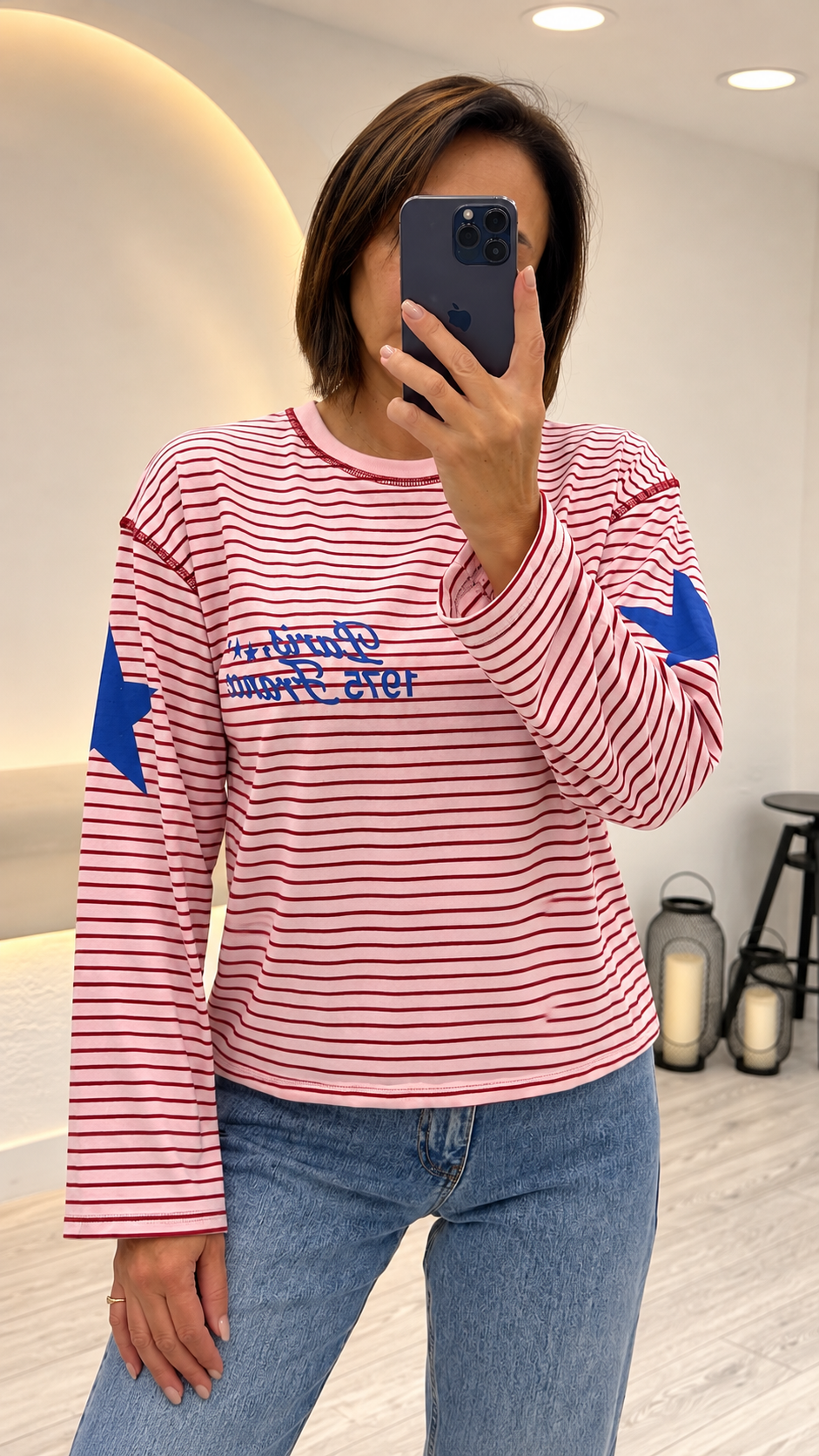 Pembe Çizgili Tshirt 4620
