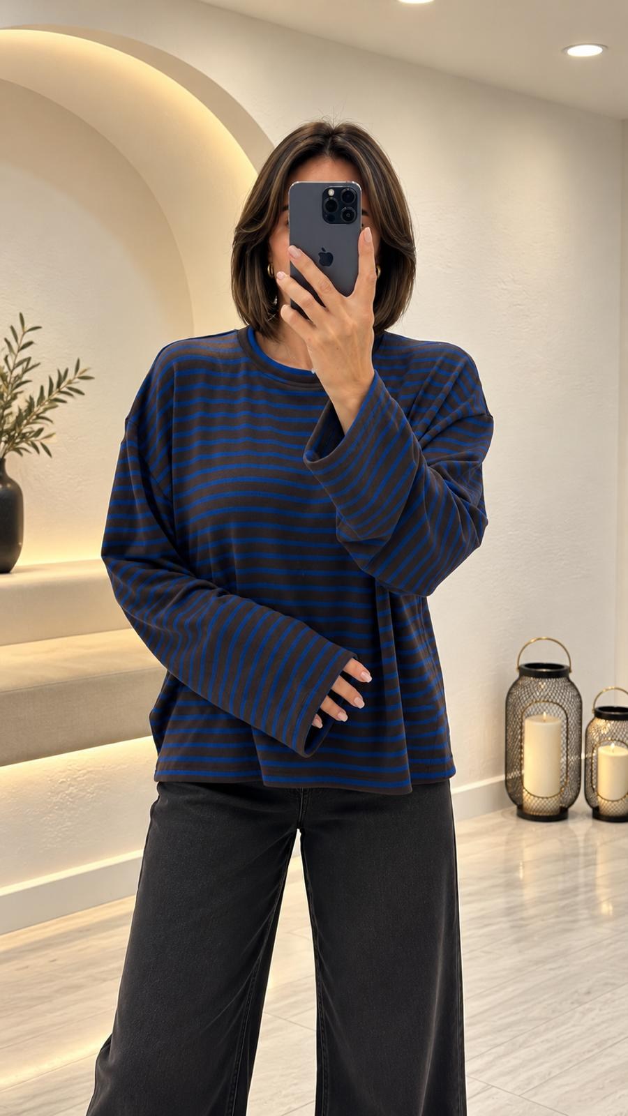 Saks Çizgili Triko 0221