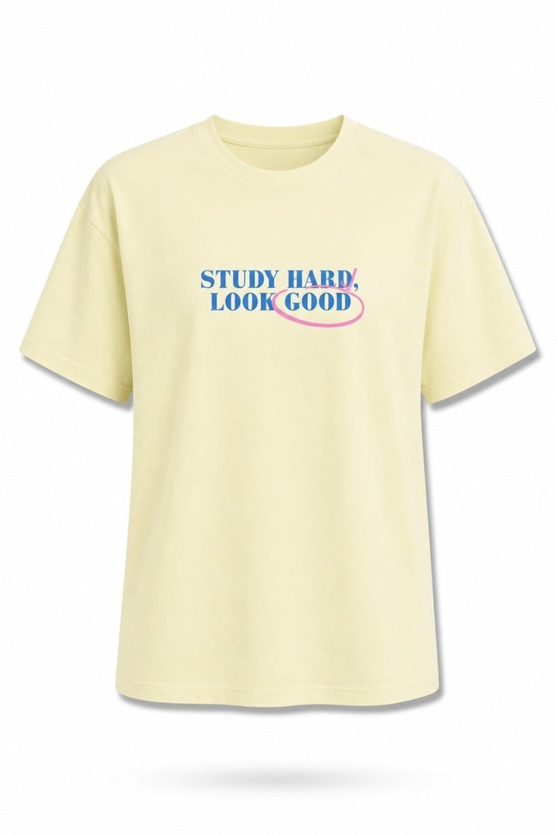 Sarı Baskılı Tshirt 3852