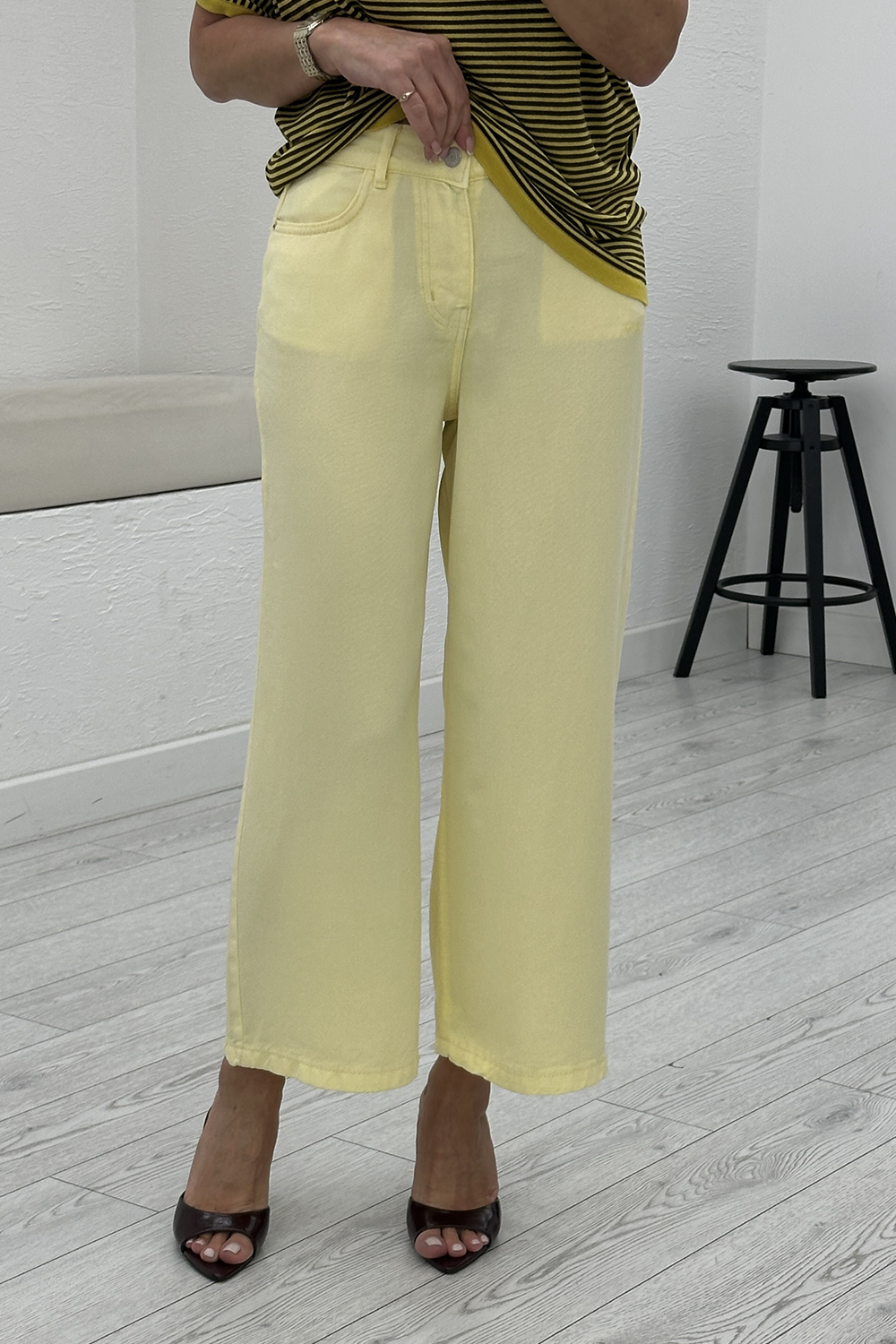 Sarı Tensel Culotte Jean 01026