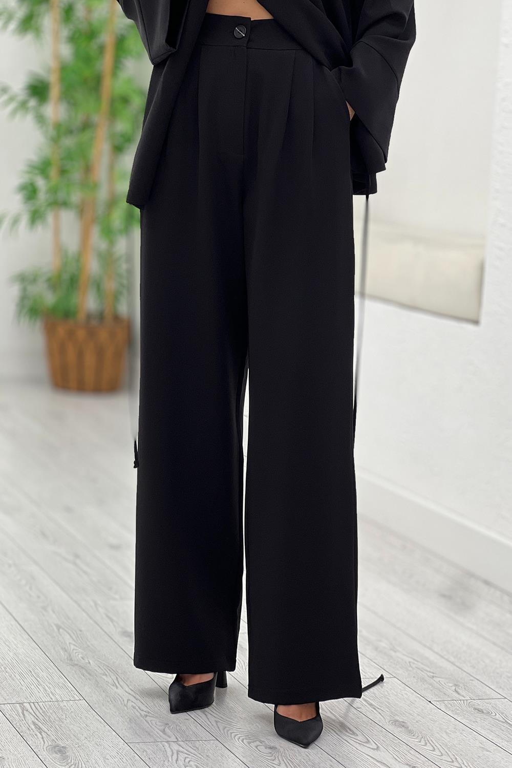 Siyah Bluz Pantolon Takım 8451