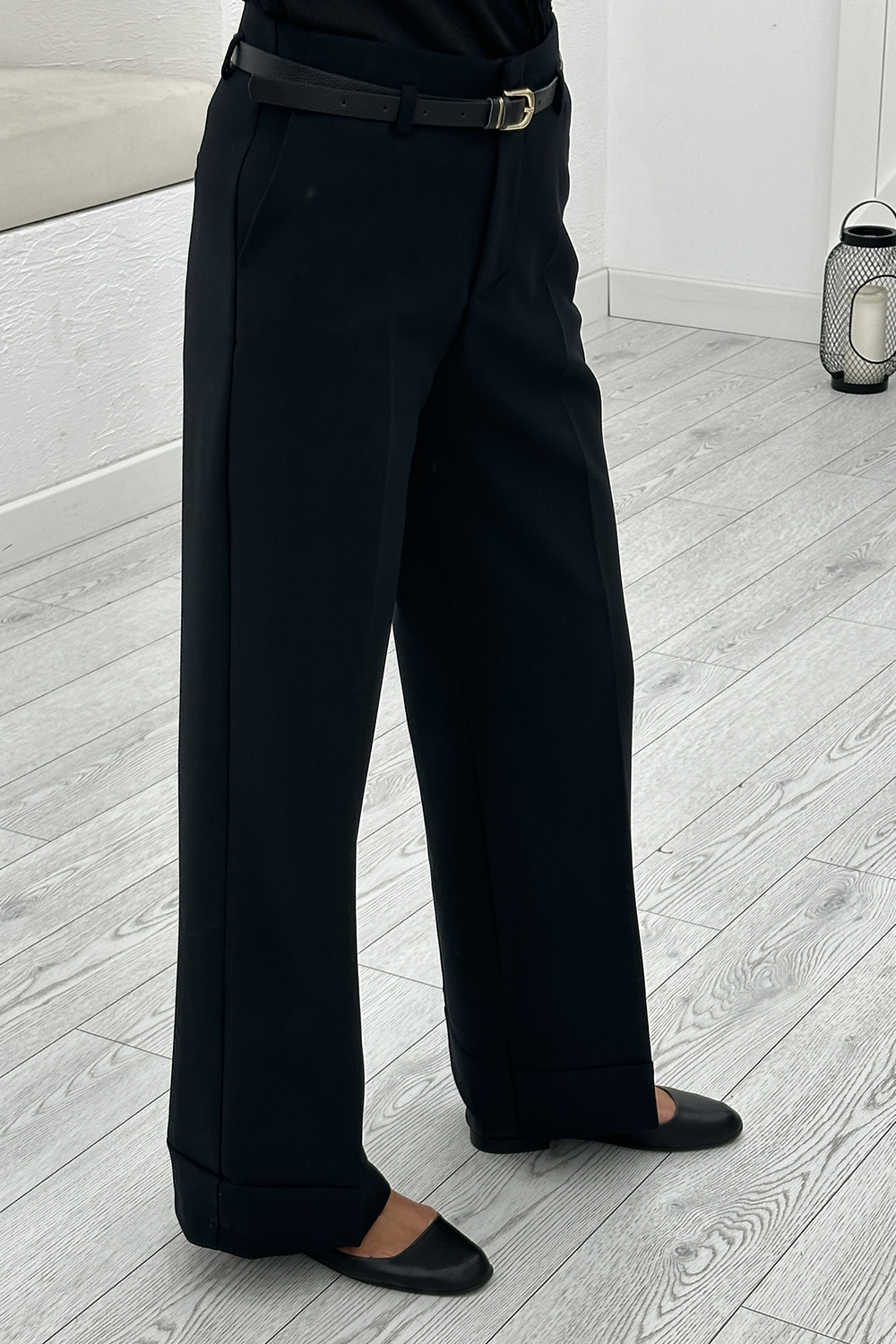 Siyah Kemerli Pantolon 17050