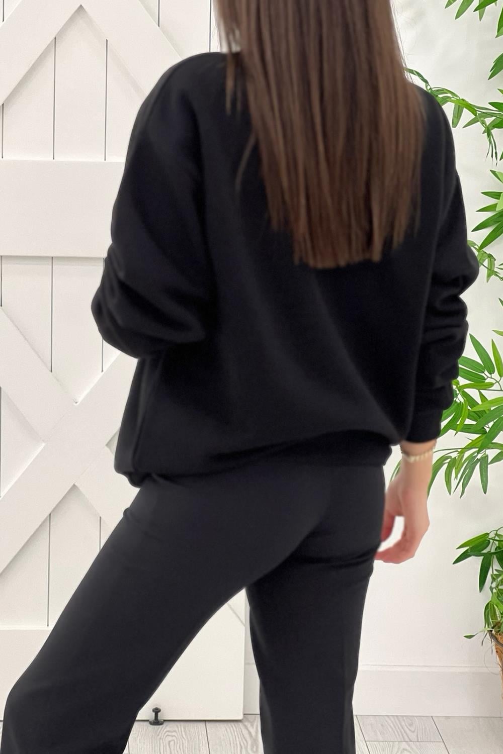 Siyah Önü Fermuarlı Sweatshirt 1422