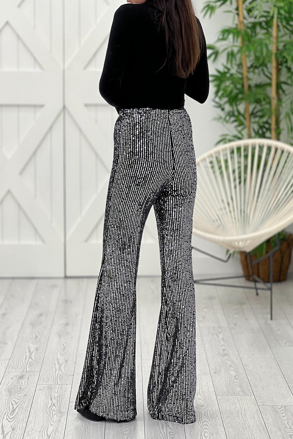 Siyah Payet Pantolon 40230