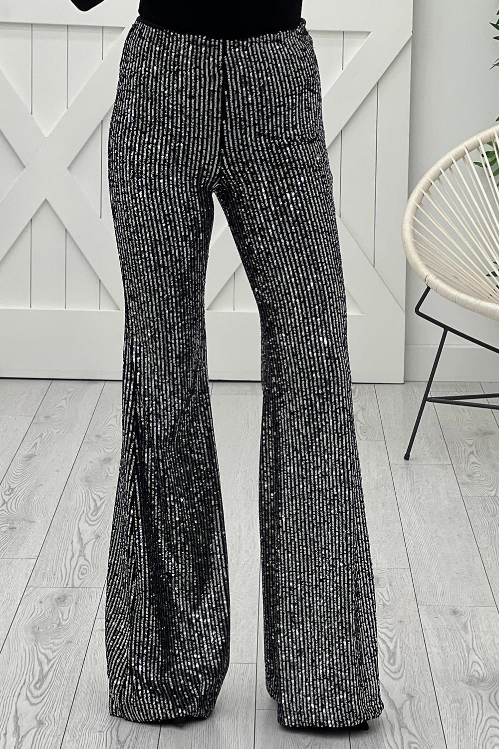 Siyah Payet Pantolon 40230