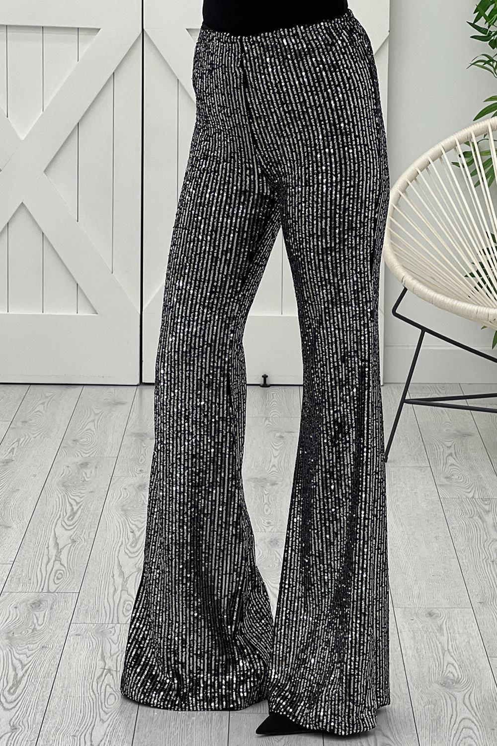 Siyah Payet Pantolon 40230