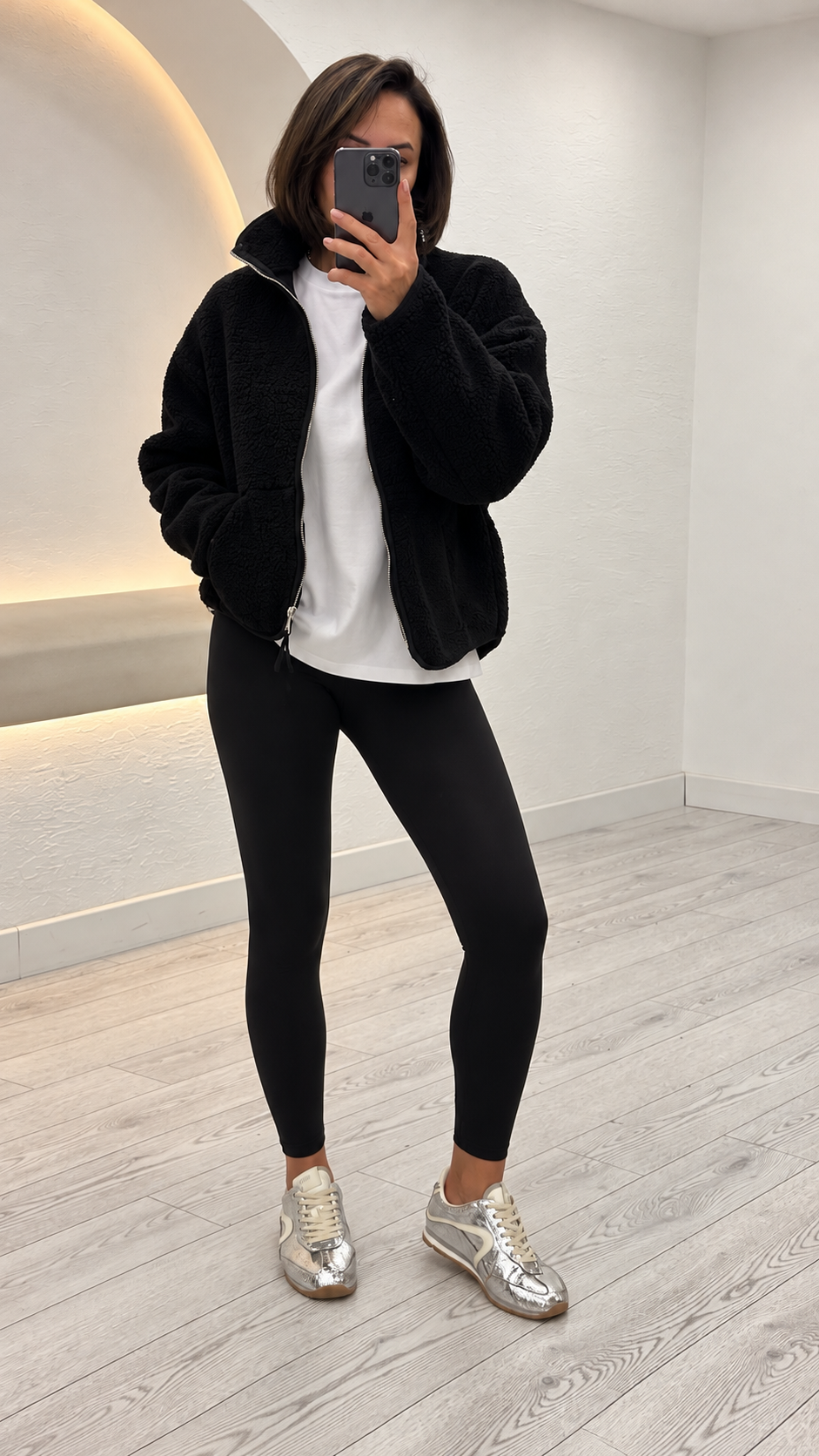 Siyah Polar Ceket 23236
