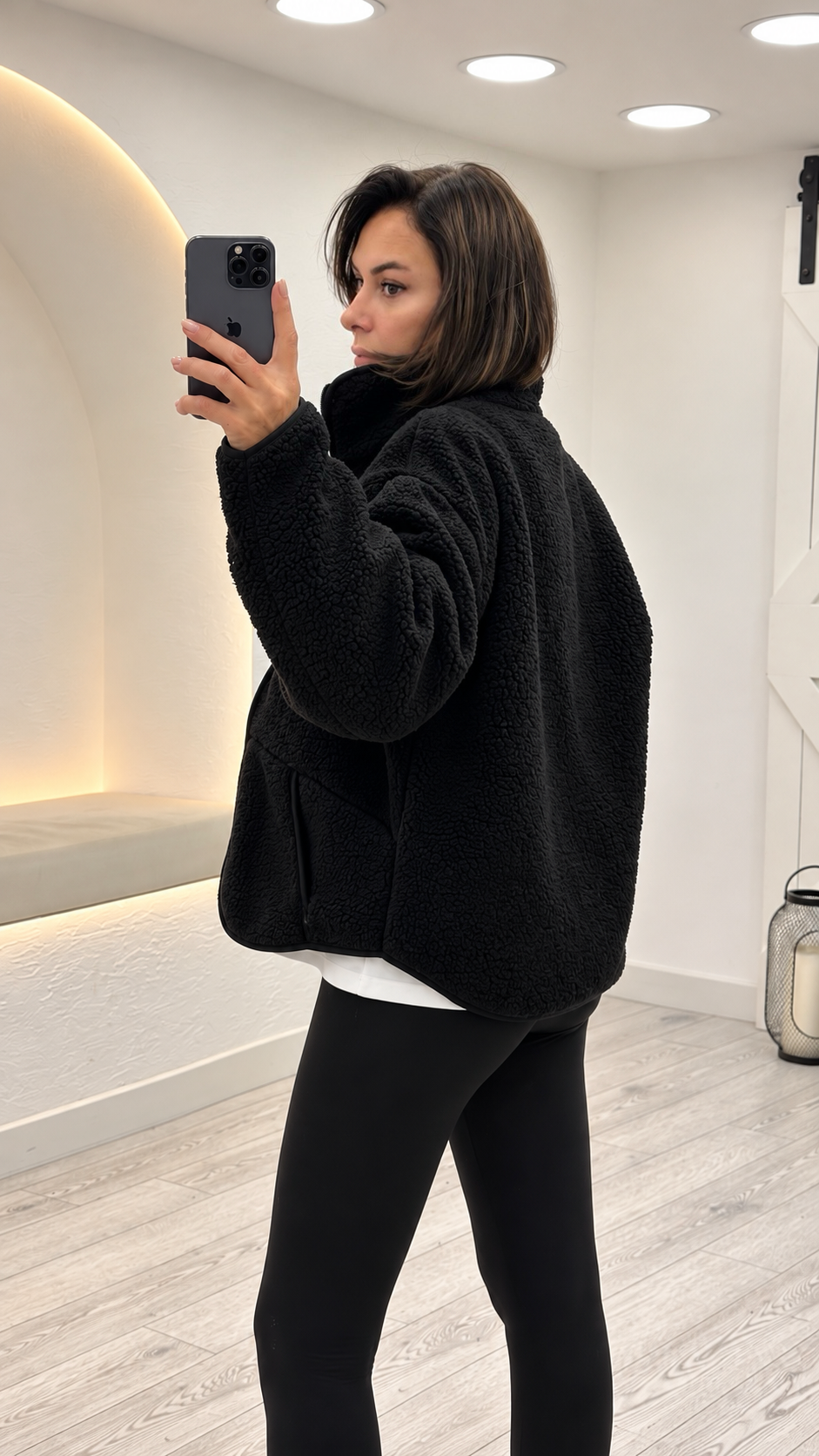 Siyah Polar Ceket 23236