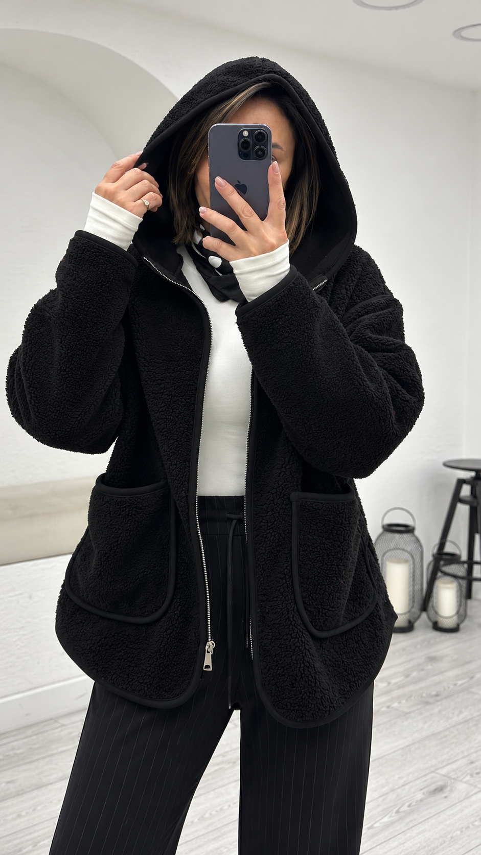 Siyah Polar Ceket 23240