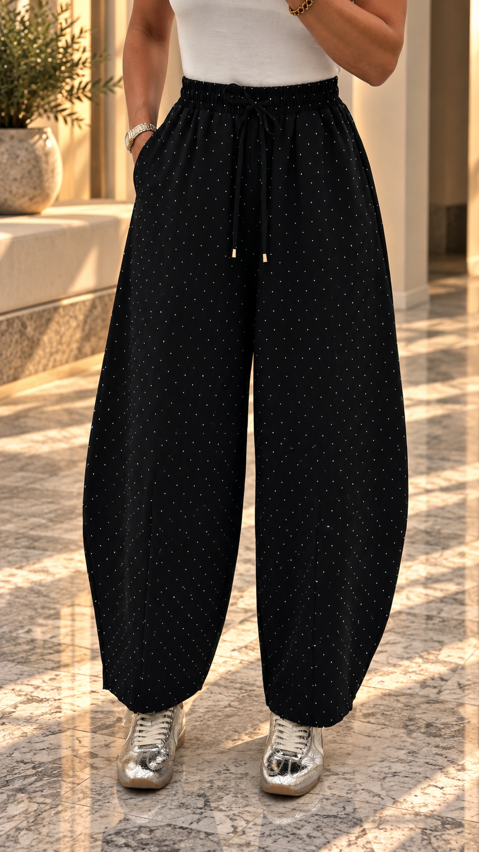 Siyah Taşlı Pantolon 51470