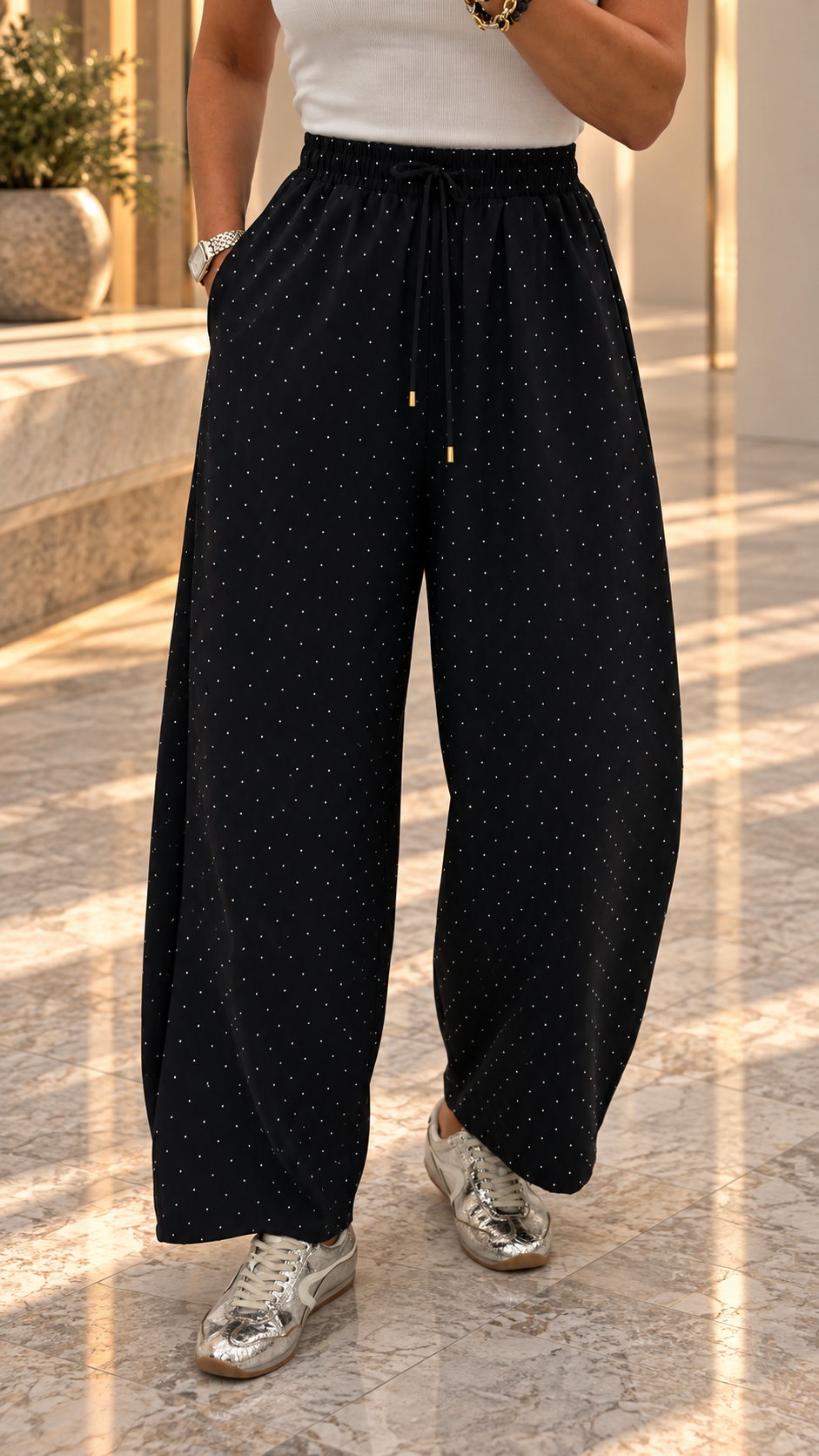 Siyah Taşlı Pantolon 51470