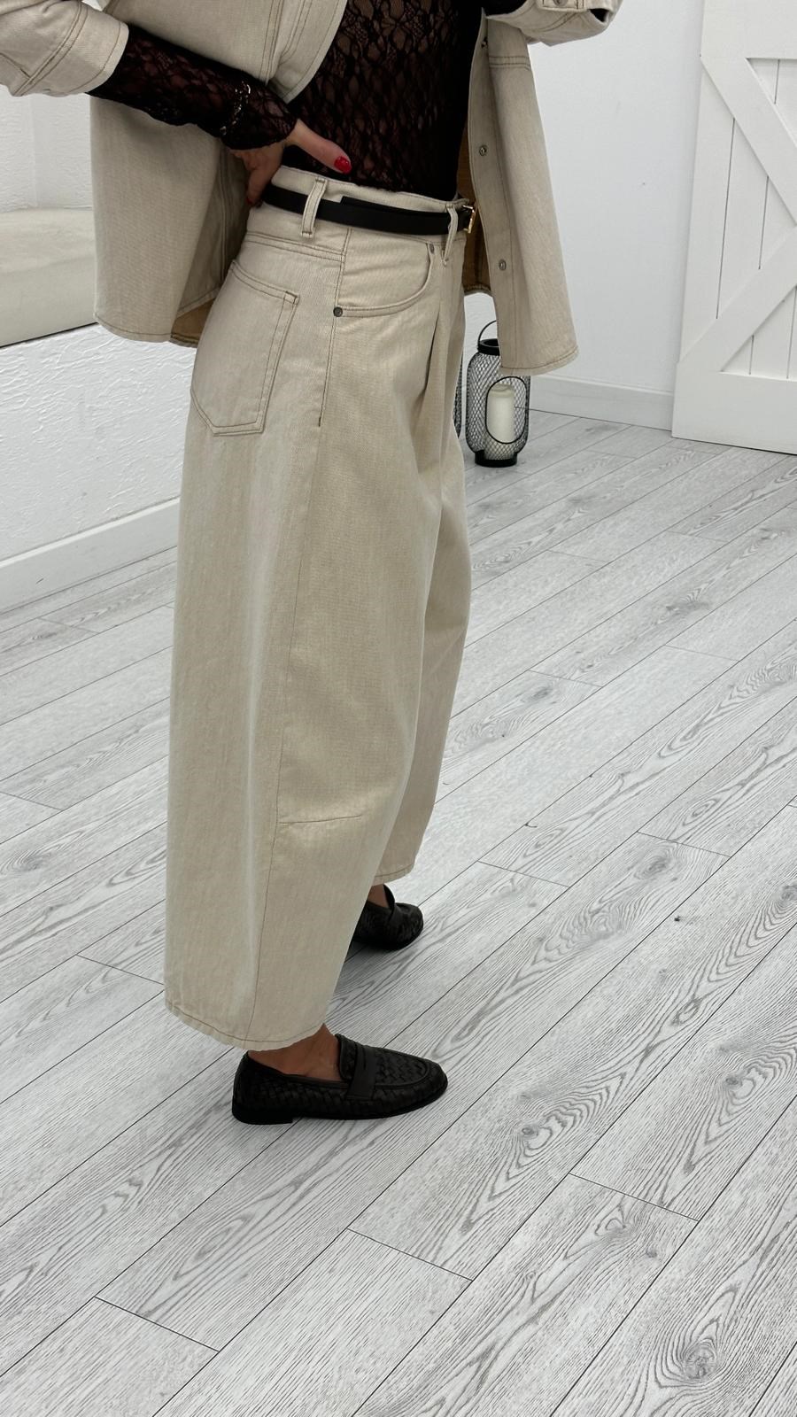 Taş Barrel Kesim Jean 4122