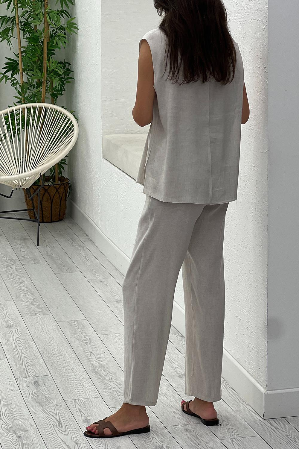 Taş Pantolon Bluz Takım 51044