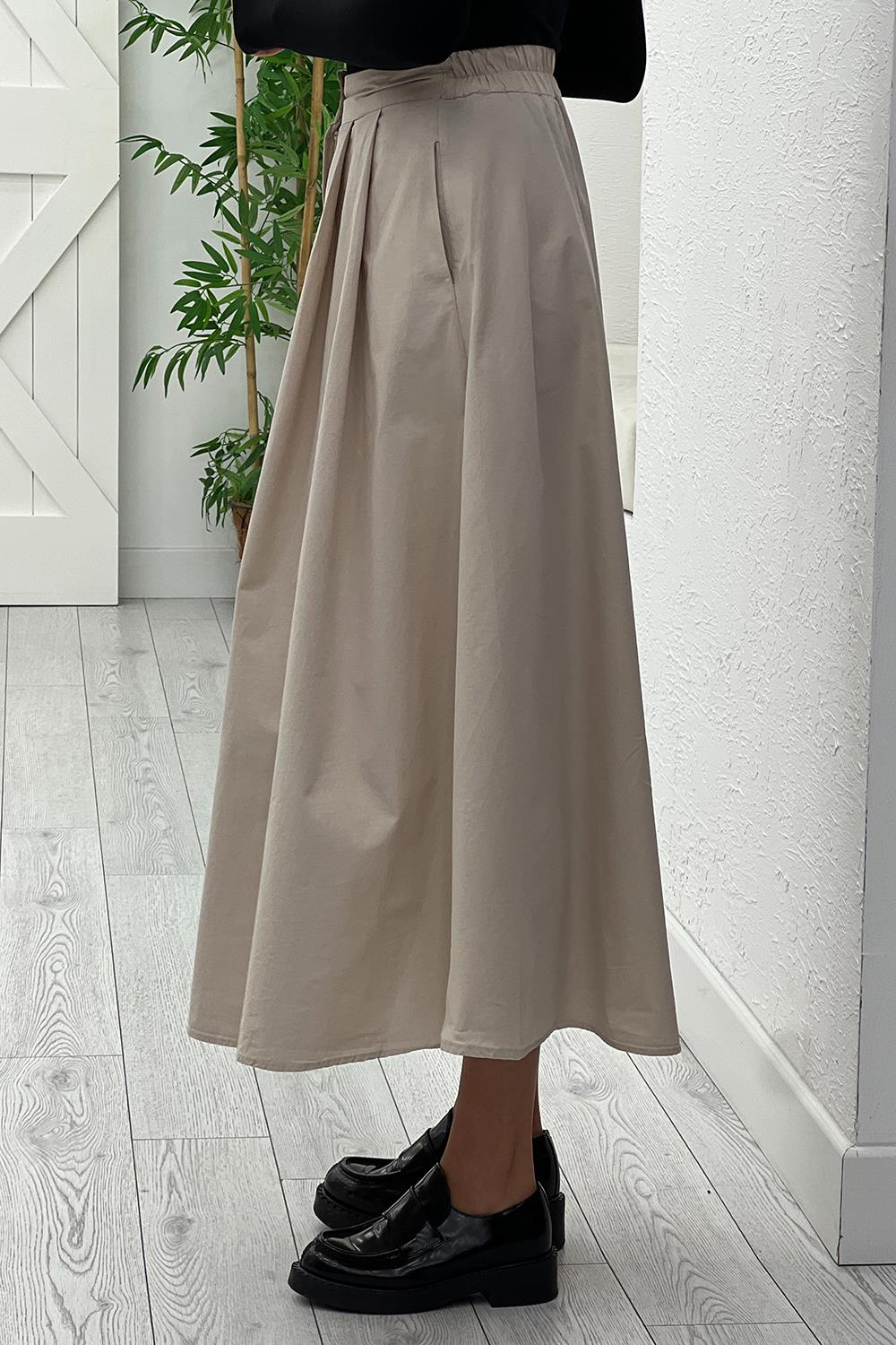 Taş Pileli Kloş Etek 2119