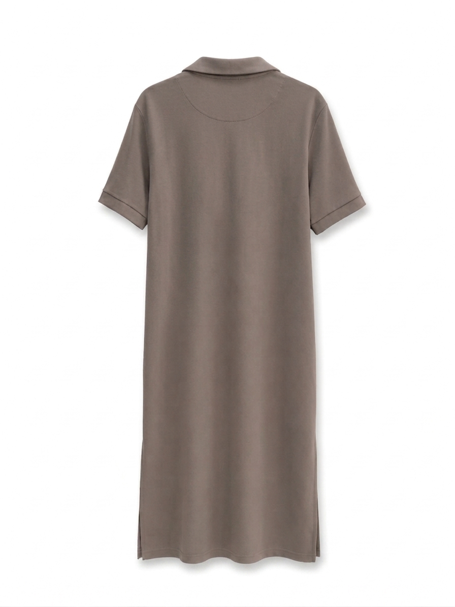 Vizon Polo Yaka Modal Elbise 1173