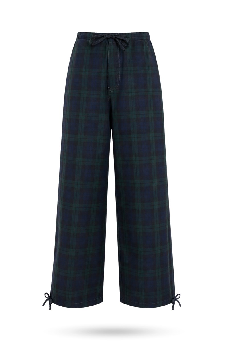 Yeşil Ekose Pantolon 9045