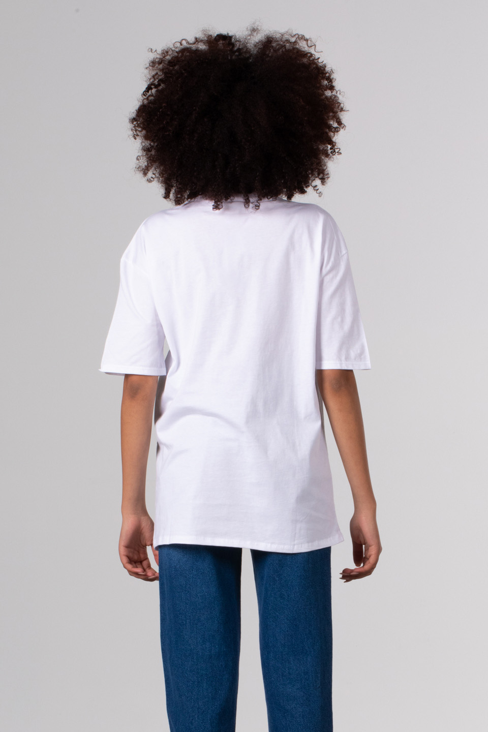 3 renk baskılı t-shirt-81658 Beyaz