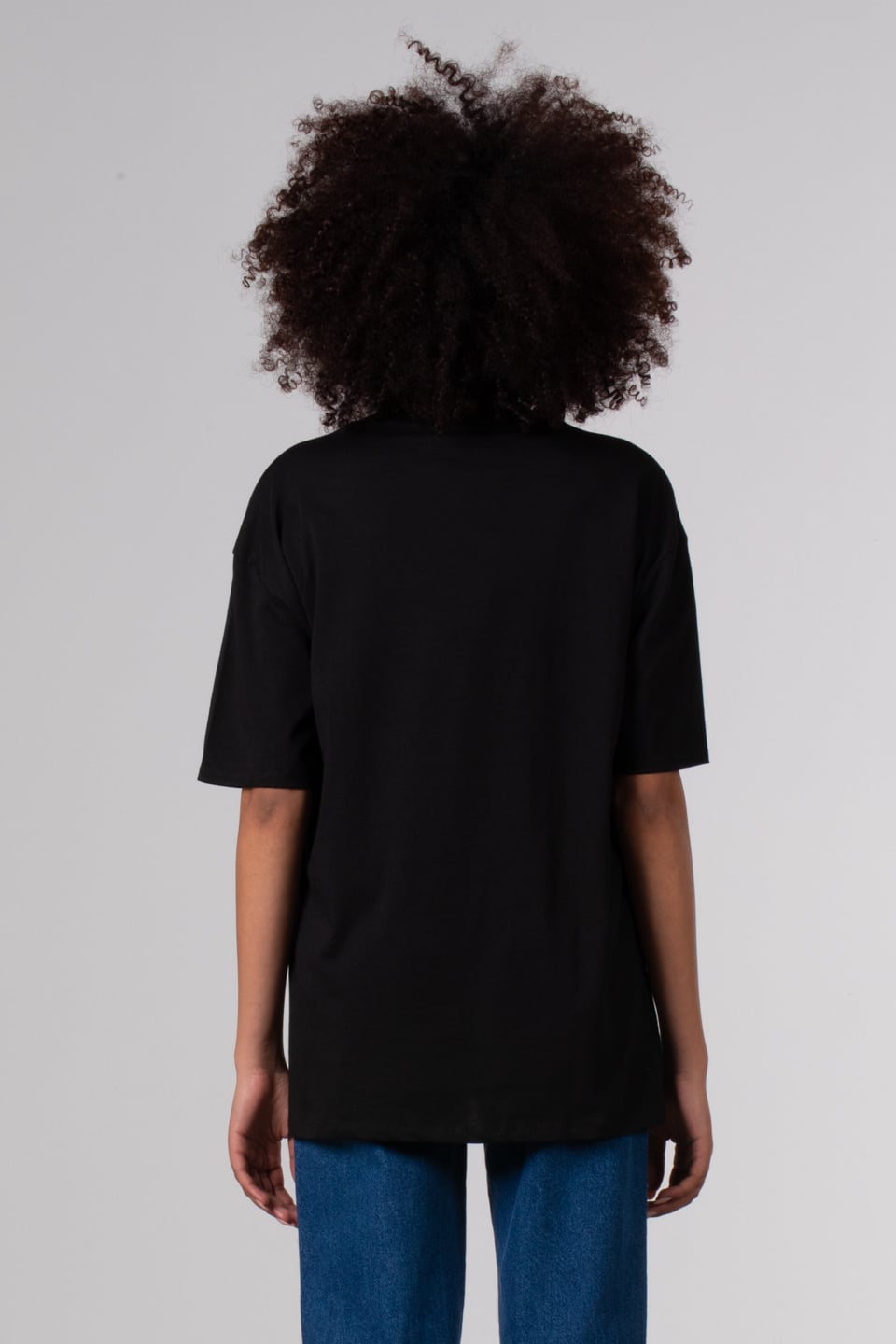 3 renk baskılı t-shirt-81658 Siyah
