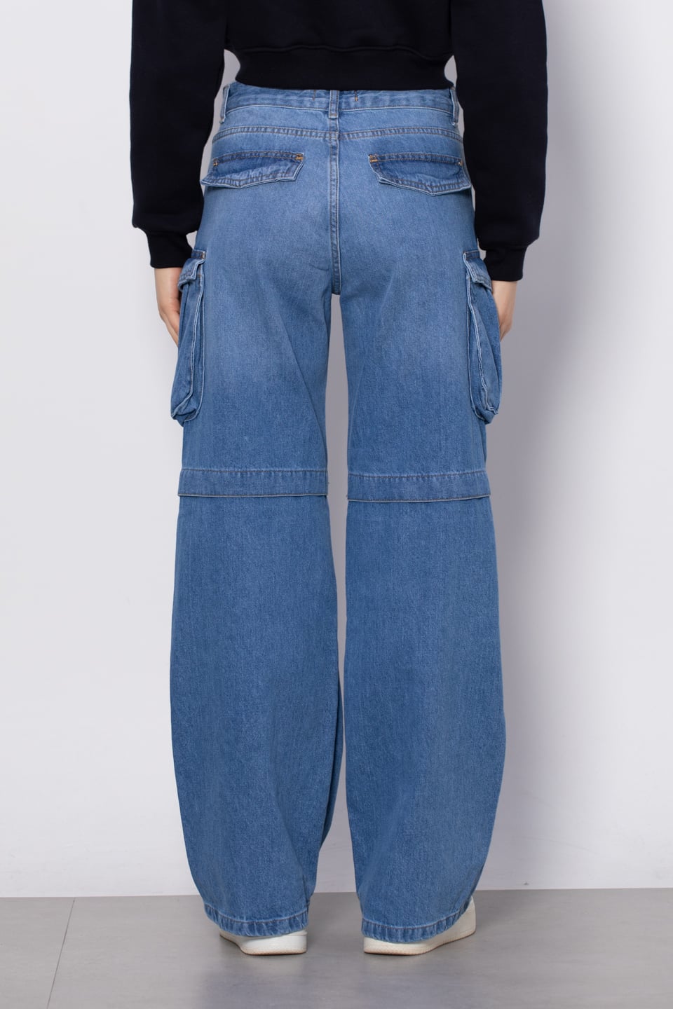 4 Cepli kot pantolon-28385 Mavi