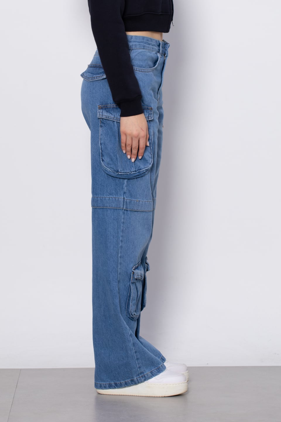 4 Cepli kot pantolon-28385 Mavi