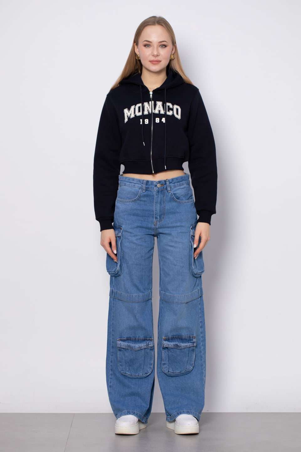 4 Cepli kot pantolon-28385 Mavi