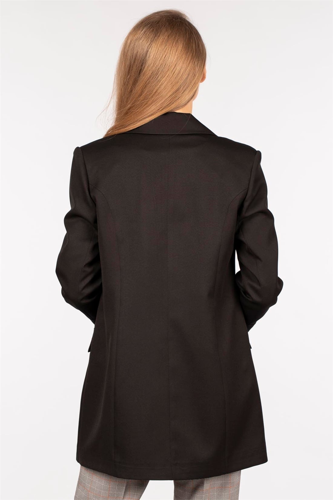 4 Düğmeli Blazer Ceket-Siyah