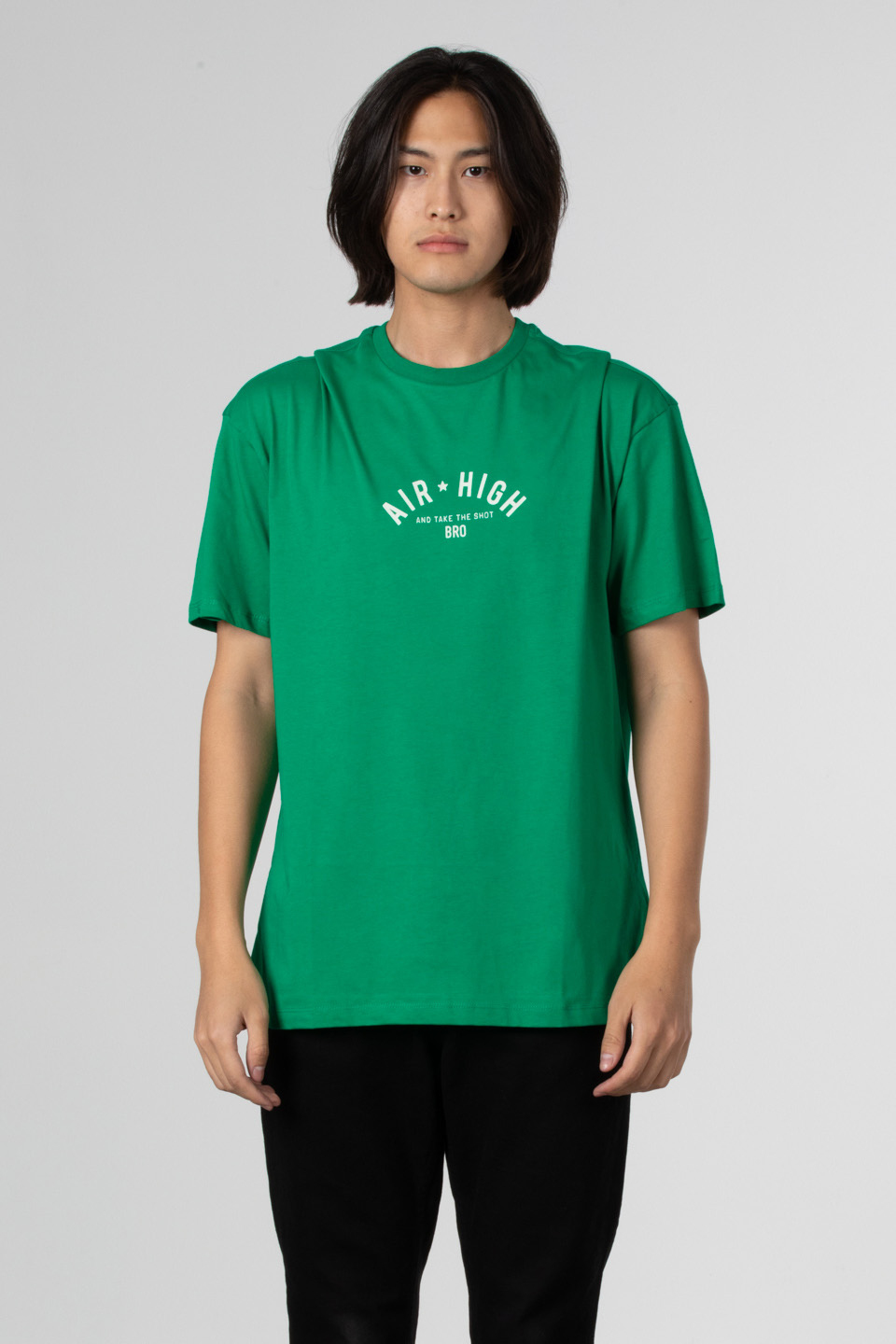 Air hıgh baskılı oversize t-shirt-1024 Yeşil