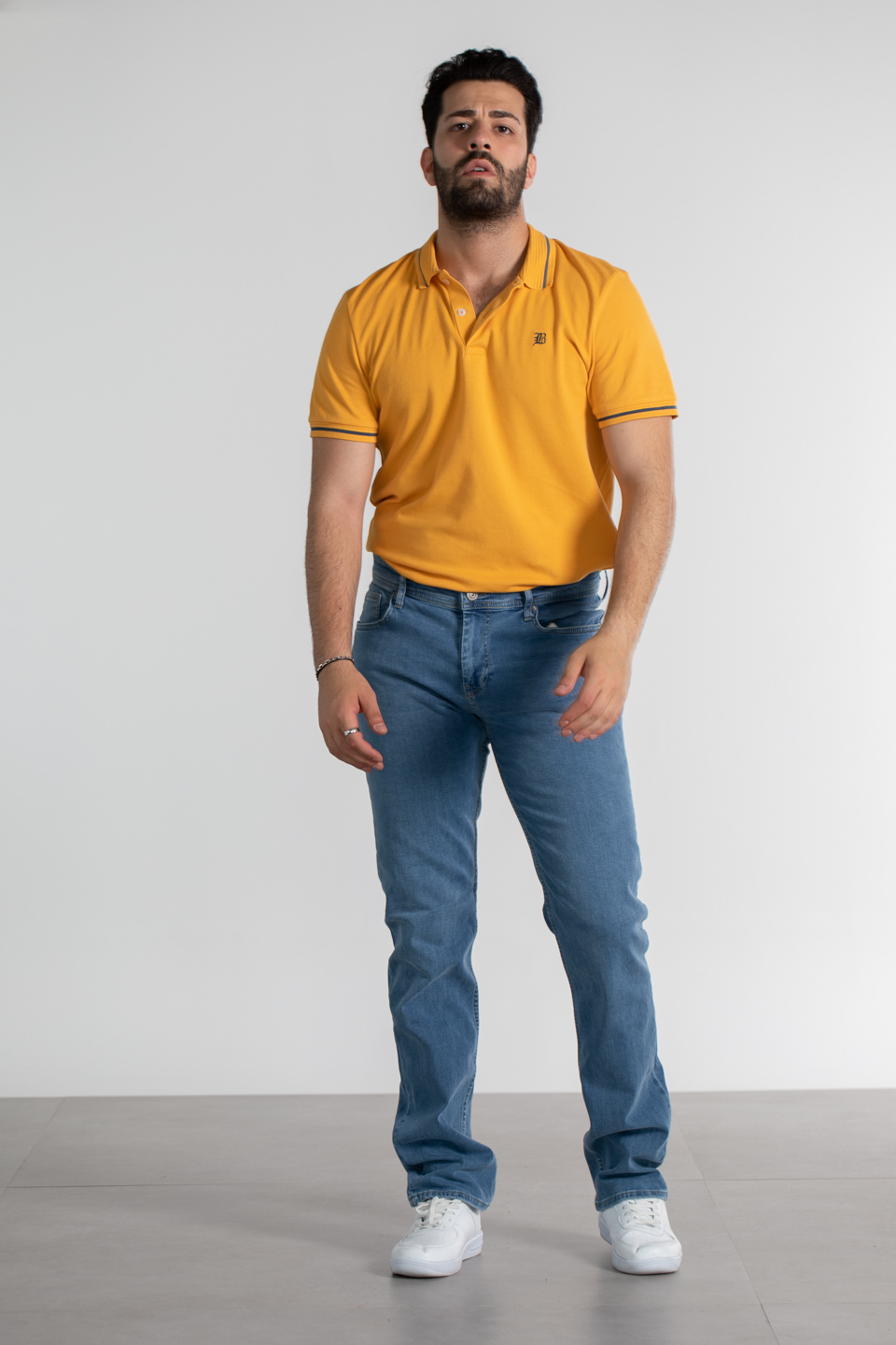 Alex comfort fit denim pantolon-milano Buz Mavi