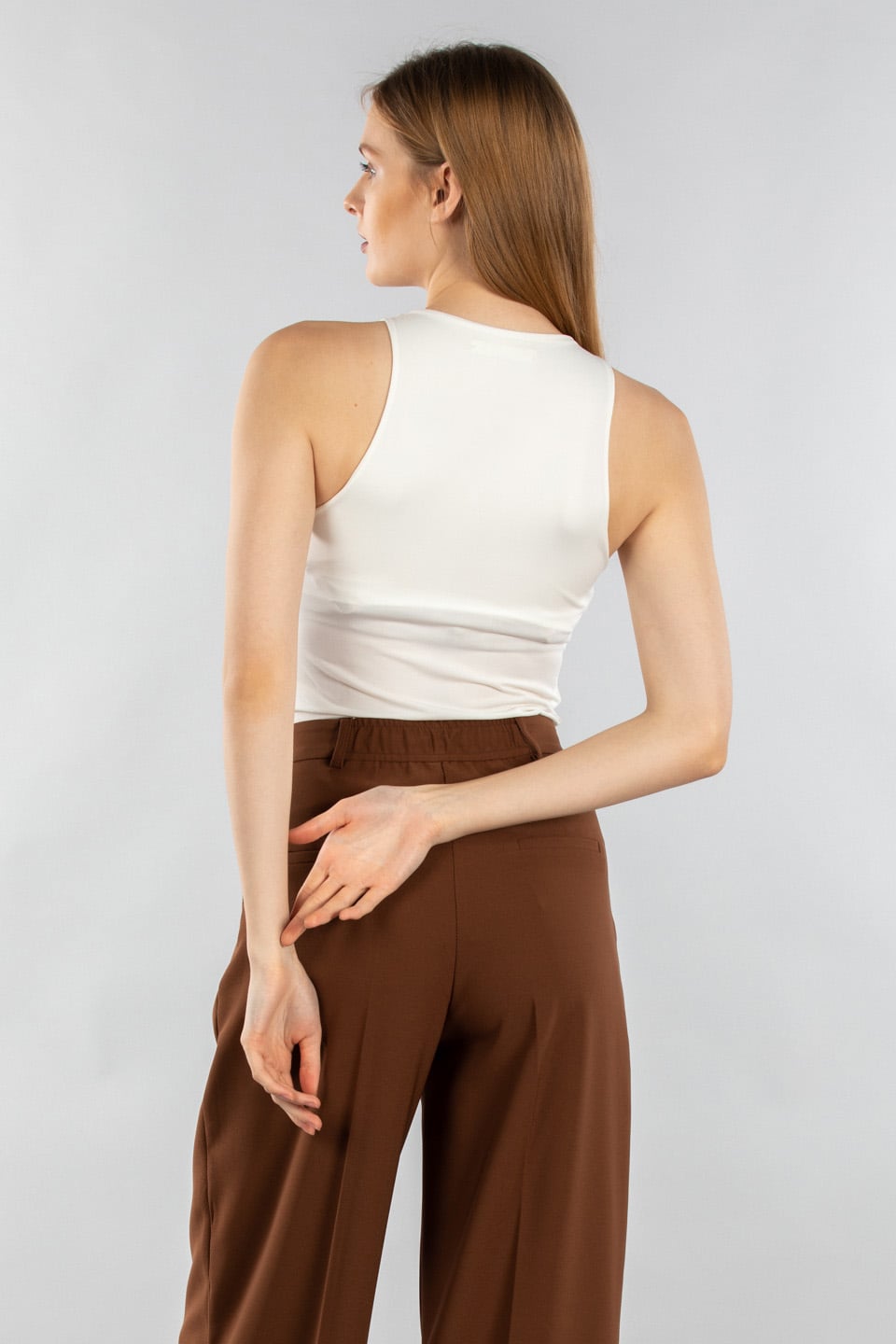 Alttan çıtçıtlı sıfır kol body-1386 Ekru