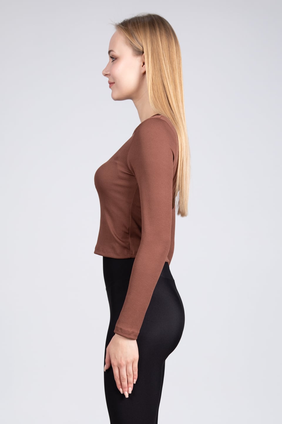 Angel nakışlı body-DVN0475 Kahve