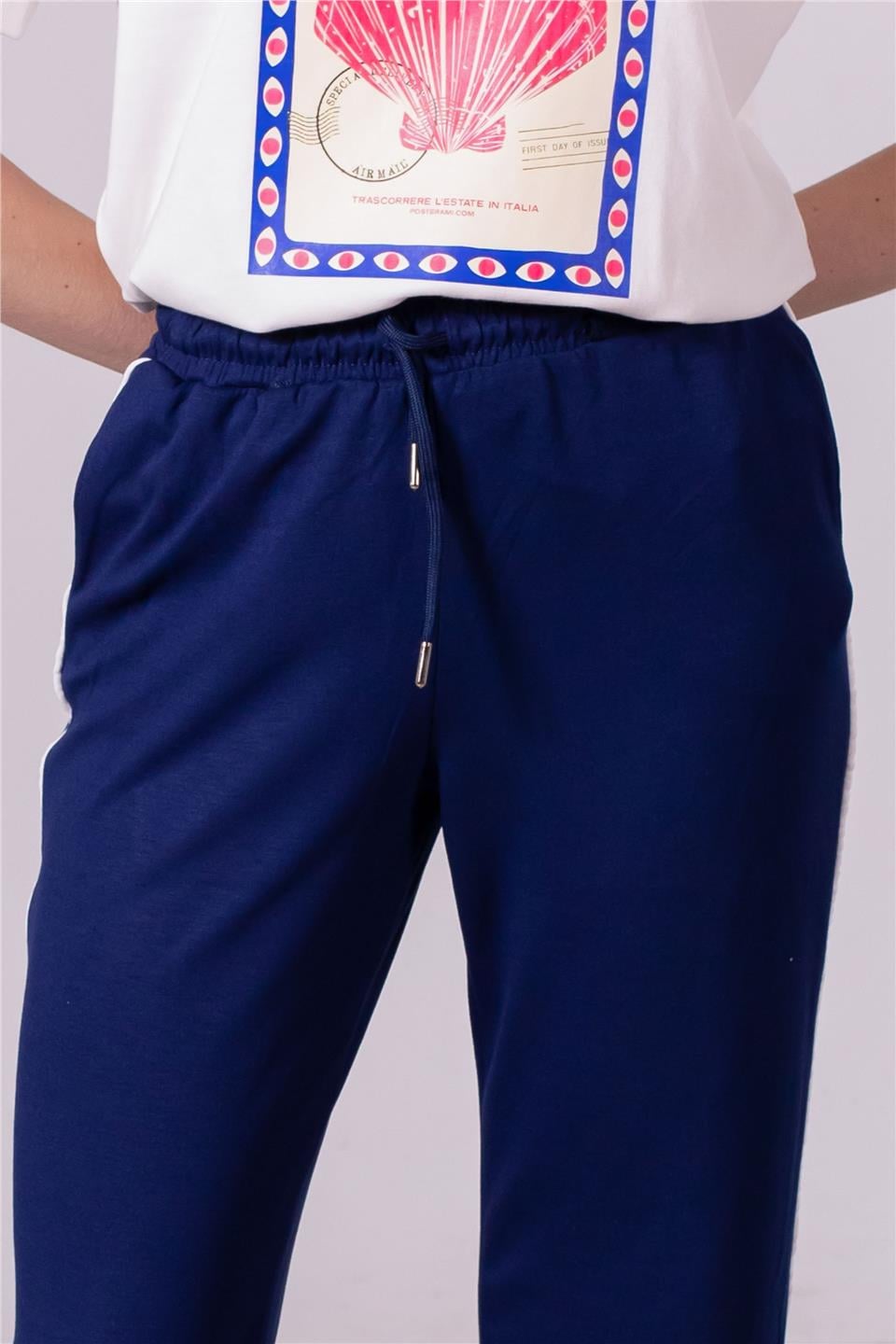 Ara biye cepli pantolon-DVN0973 Lacivert