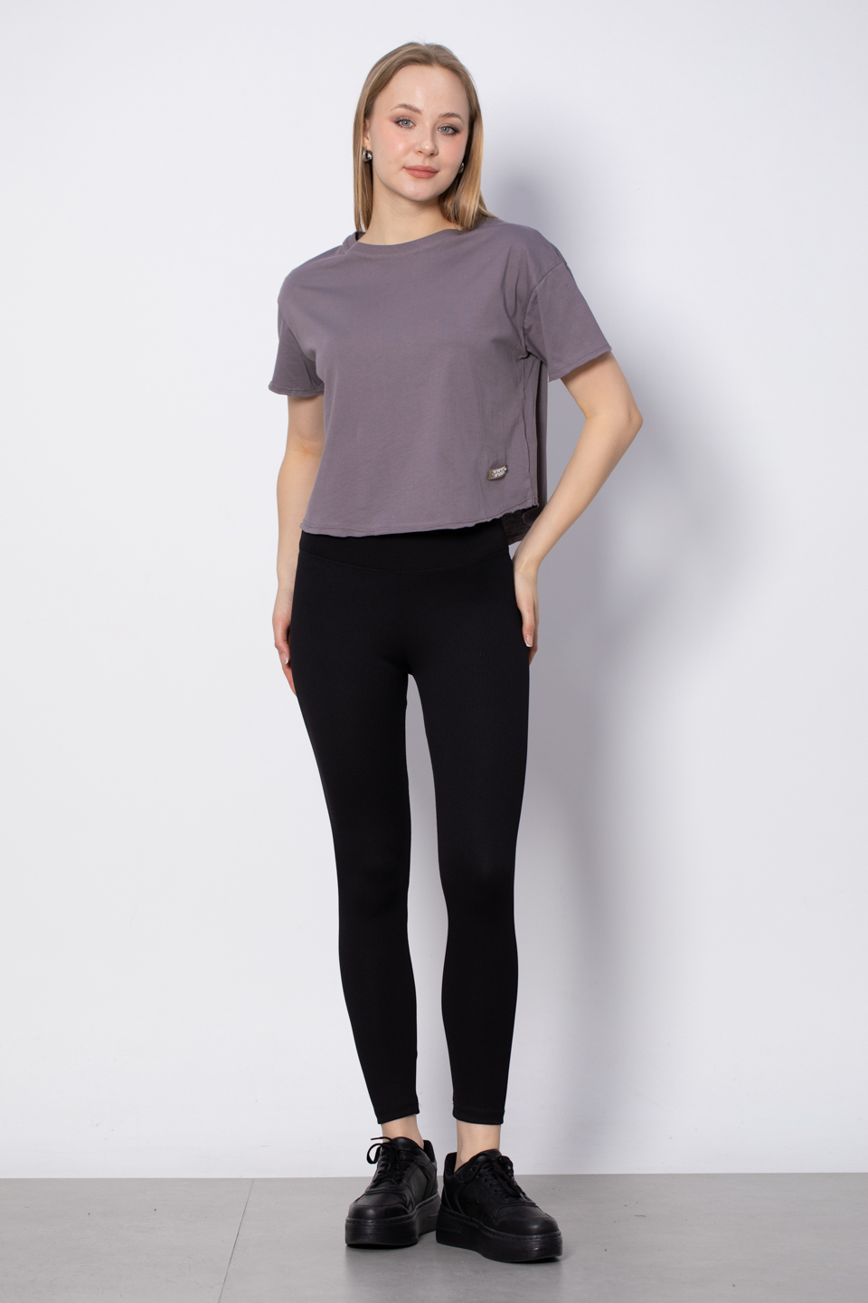Arma Detaylı T-Shirt - Antrasit