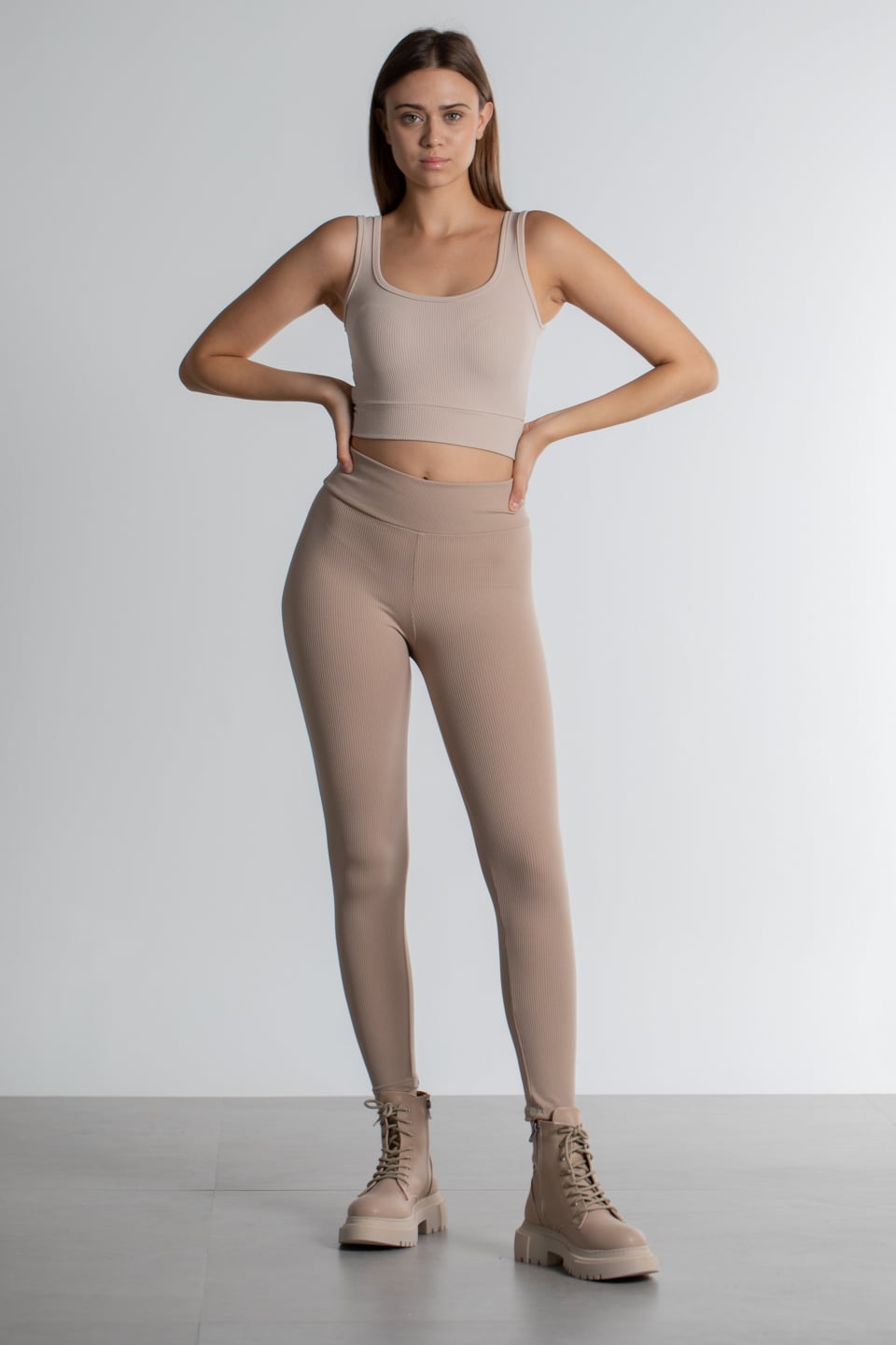 Askılı Kısa Body - Taş
