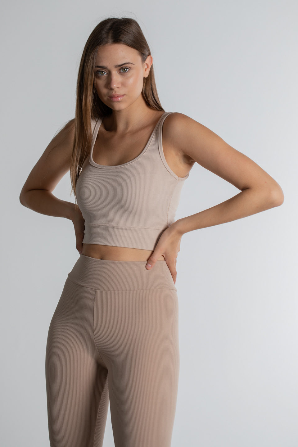 Askılı Kısa Body - Taş