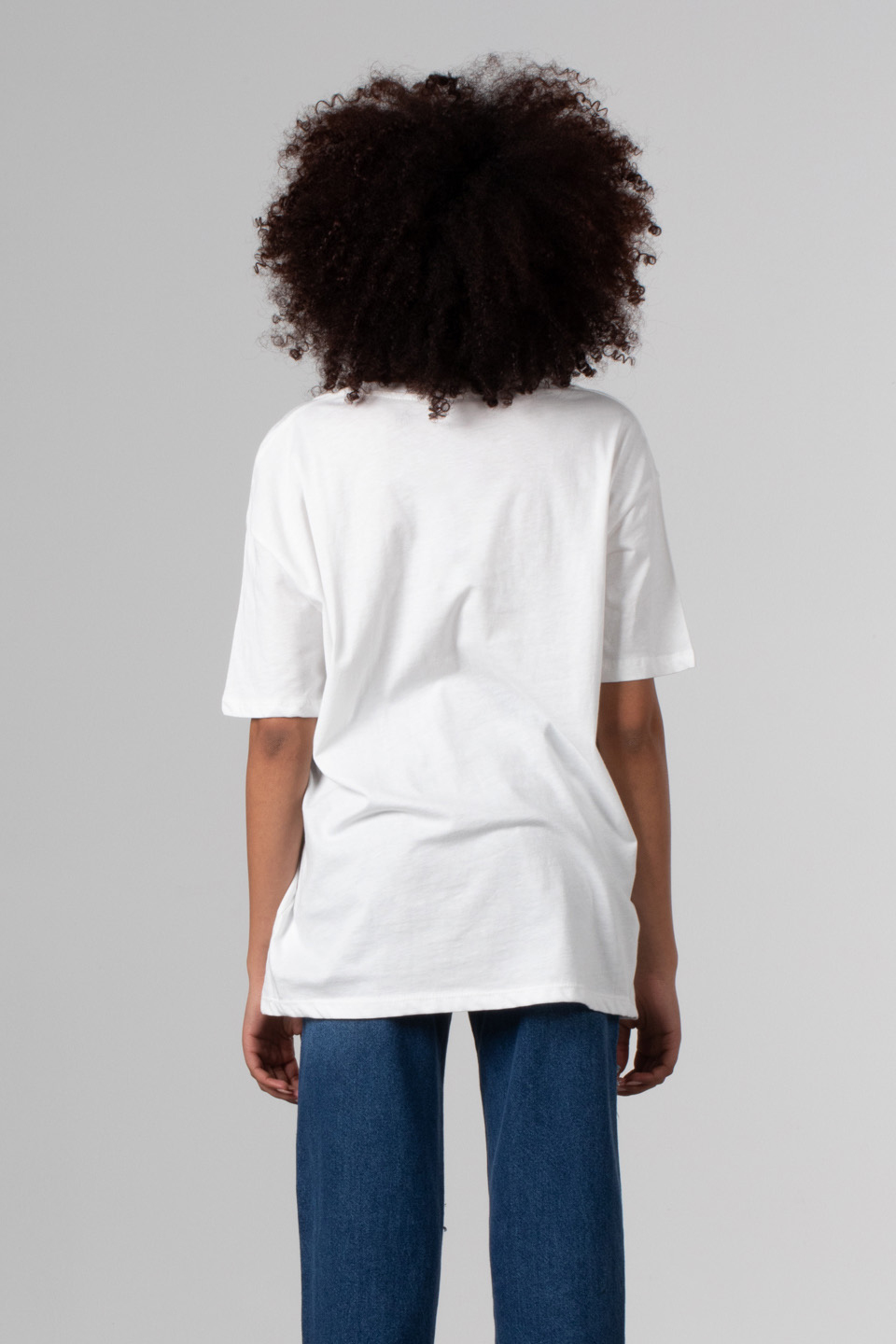 Ayı baskılı t-shirt-DVN0349 Beyaz