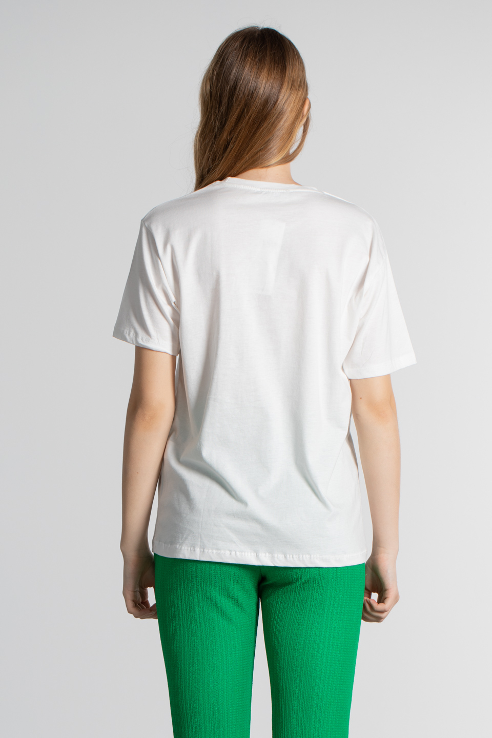 Ayıcık baskılı t-shirt-119 Ekru