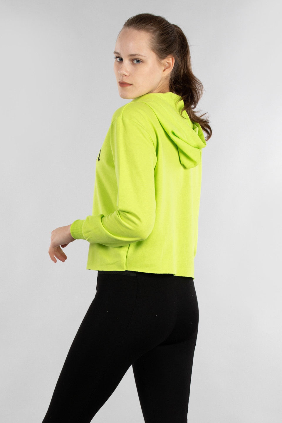 Baby girl kapüşonlu sweatshirt-21510 N.Yeşil