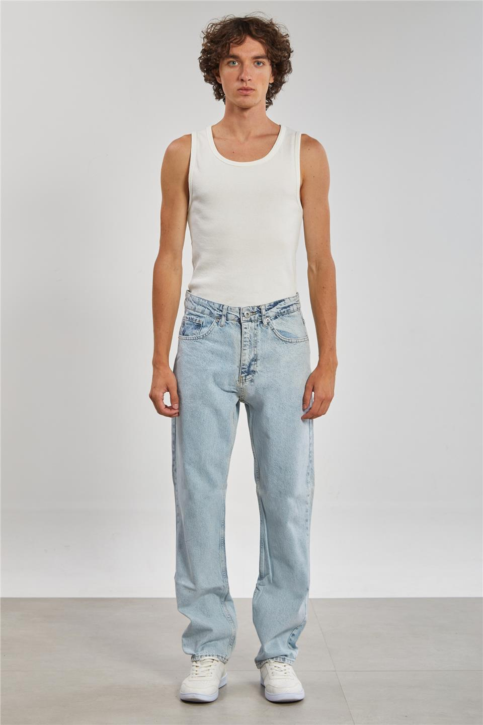 Baggy Erkek Pantolon - Açık Mavi