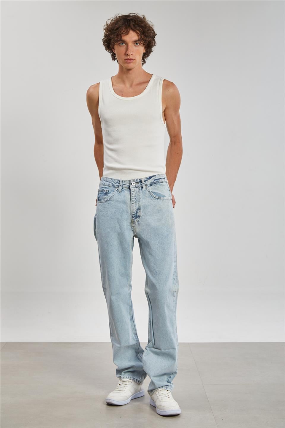 Baggy Erkek Pantolon - Açık Mavi