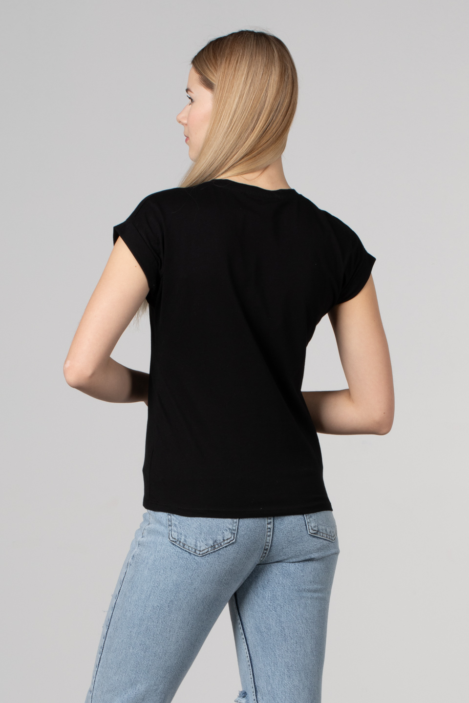 Balance baskılı t-shirt-2356 Siyah